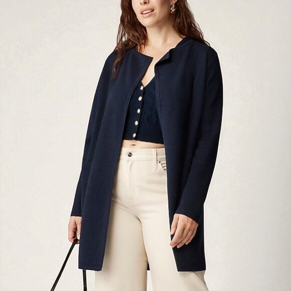 J. Crew Juliette collarless sweater-blazer Size XL - Picture 1 of 11